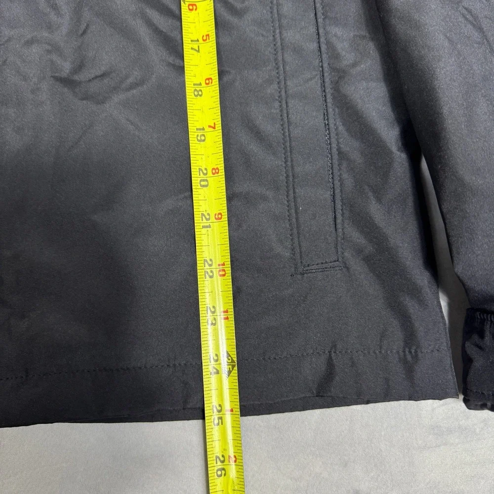 Banana Republic Mens Windbreaker Jacket Black Lined‎ Full Zip Long Sleeve Size S
